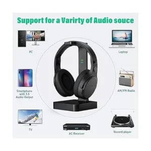 Auriculares inalámbricos para ver TV con transmisión RF_4