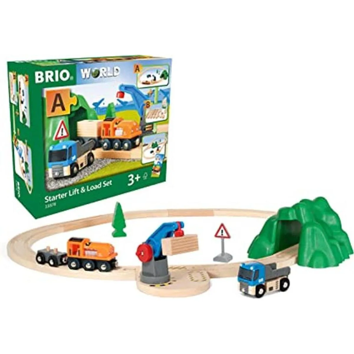 Brio Juego de elevación y carga para principiantes tren_1