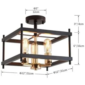 AGV LIGHTING CL011BB Lámpara de techo semiempotrada de_2