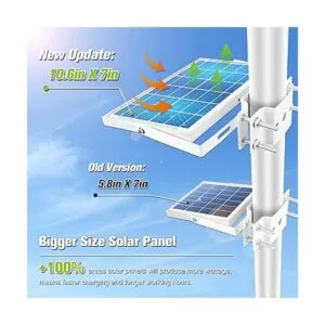 APONUO Luz solar para mástil de bandera luces solares_2