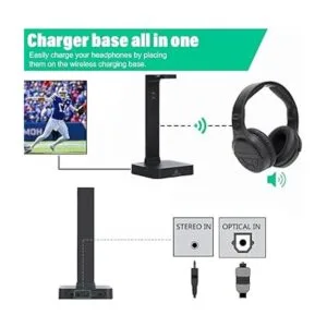 Auriculares inalámbricos para ver TV con transmisión RF_2