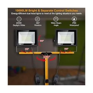 ORHOMELIFE Luces de trabajo de 10000 lúmenes con soporte_5