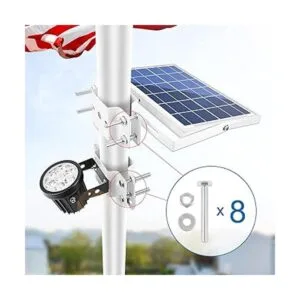 APONUO Luz solar para mástil de bandera luces solares_3