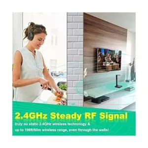 Auriculares inalámbricos para ver TV con transmisión RF_5