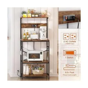 SUPERJARE Estante para hornear de cocina con toma de_3