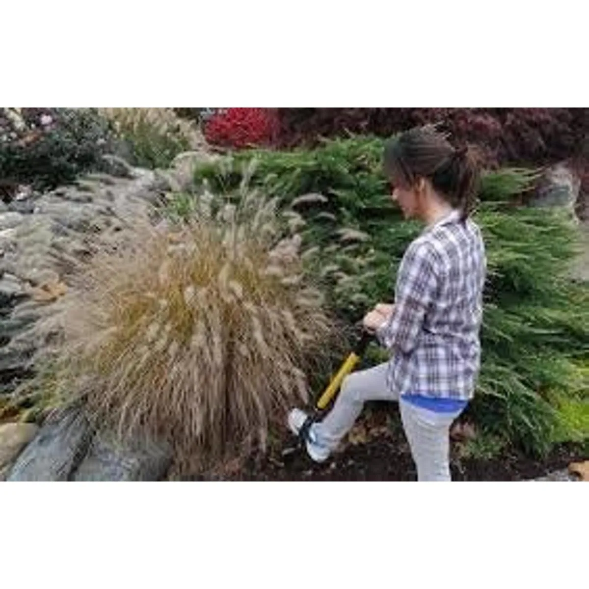 Spear Head Spade Pala de jardinería con mango de fibra de_6