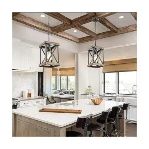 WOCHOS Lámpara colgante de granja lámpara ajustable de_2