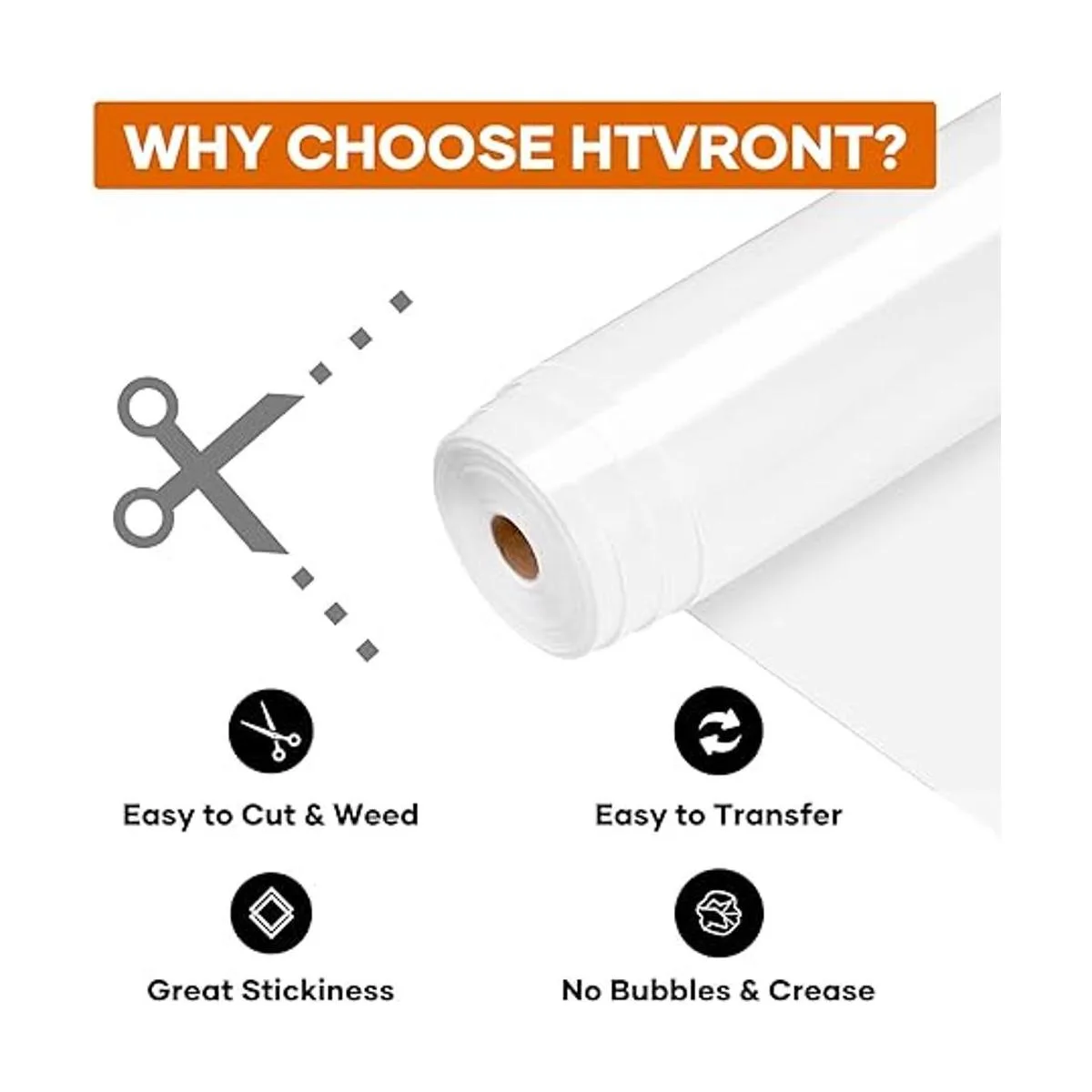 HTVRONT Rollos de vinilo HTV de color blanco para_7