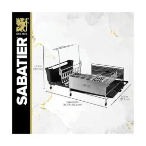 Sabatier Estante expandible de acero inoxidable con cables_7