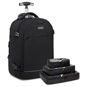 Asenlin Mochila con ruedas de 40 L para viajes resistente_1
