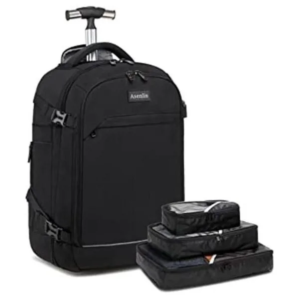 Asenlin Mochila con ruedas de 40 L para viajes resistente_1