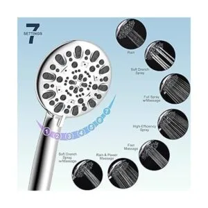 Hibbent Cabezal de ducha de metal cabezal de ducha de_5