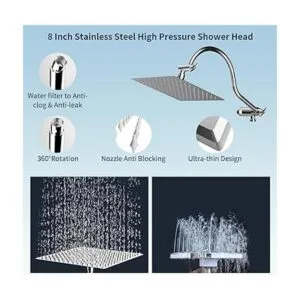 Hibbent Cabezal de ducha de metal cabezal de ducha de_4