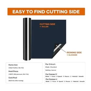 HTVRONT Rollos de vinilo HTV para planchar negro vinilo_6