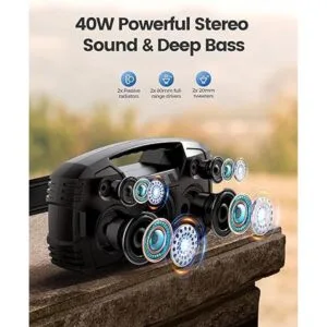Altavoz Bluetooth portátil IPX7 impermeable de 40 W_2