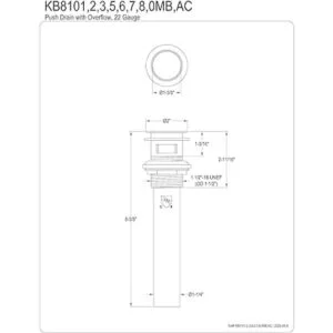 Kingston KB8107 Desage de latón con desage color_2