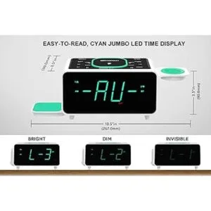 Emerson Radio Smartset Reloj despertador con radio FM con_4