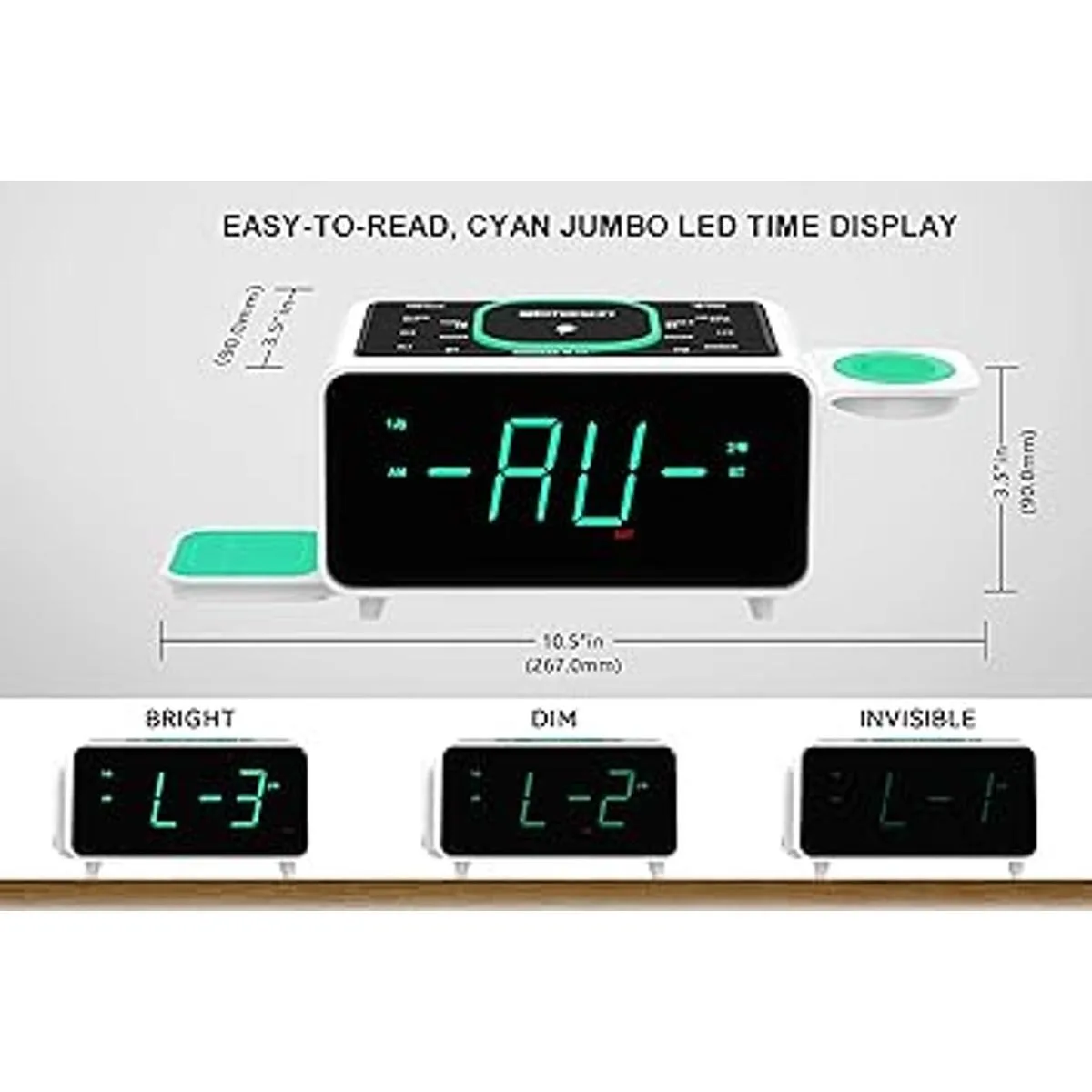 Emerson Radio Smartset Reloj despertador con radio FM con_4