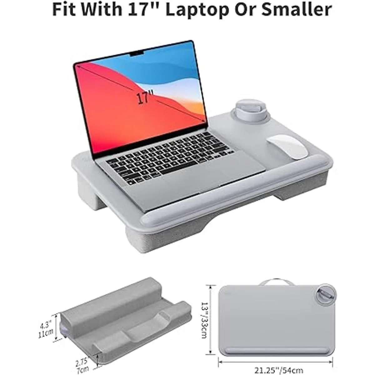SAIJI Escritorio de regazo para portátil diseño de doble_6