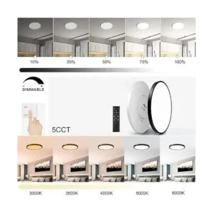 Paquete de 6 luces de techo LED regulables de 12 pulgadas_2