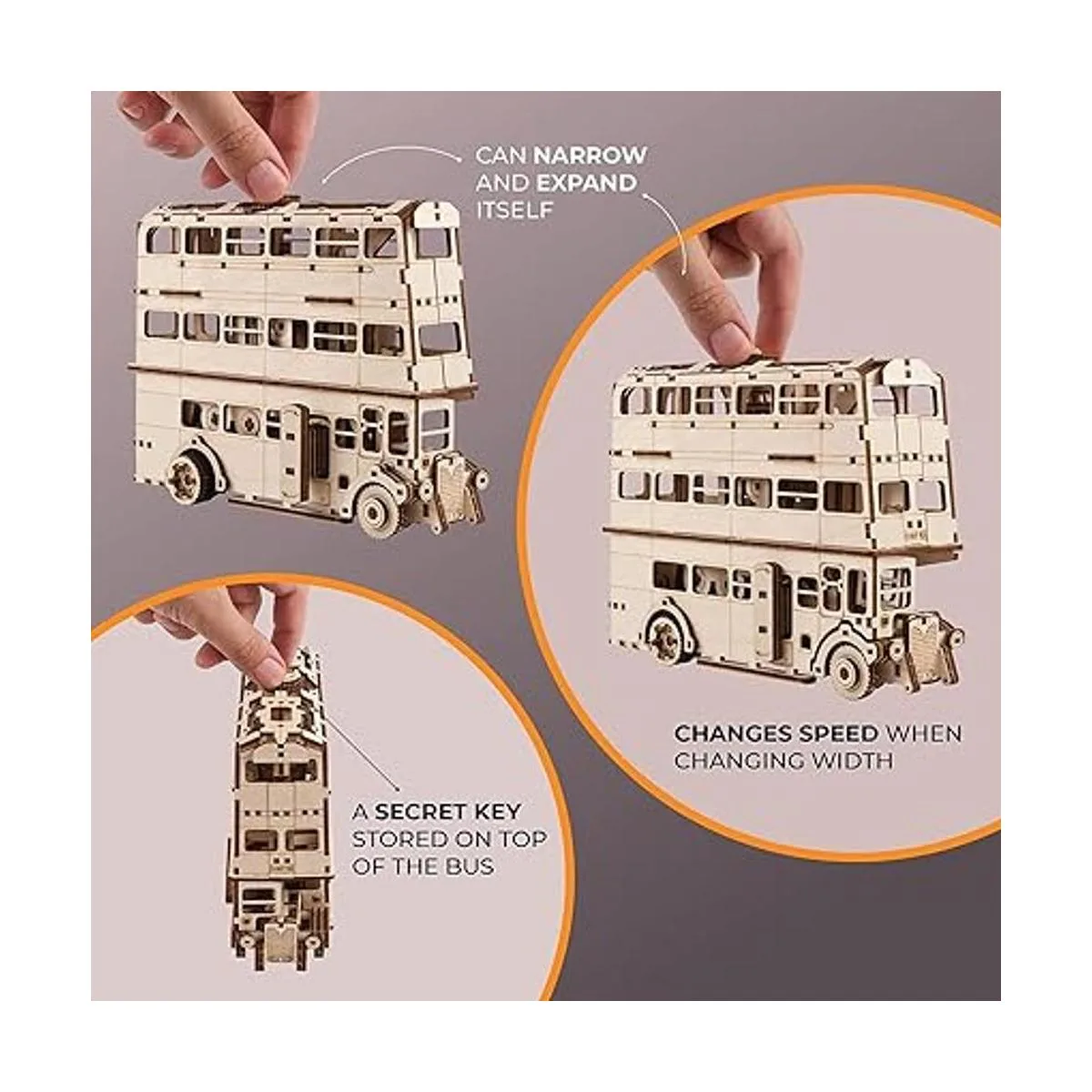 UGEARS Harry Potter Knight Bus Rompecabezas de madera 3D_2