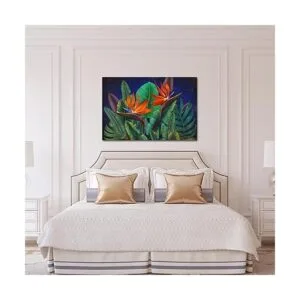 RnnJoile Pintura en lienzo de flores tropicales para_5