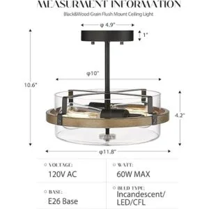 EAPUDUN Lámpara de techo de granja lámparas de techo_4