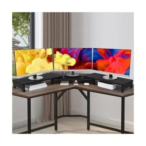 Nnewvante Soporte elevador grande de bambú de doble_2