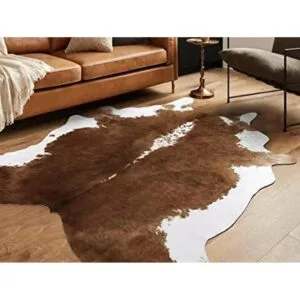 Homore Alfombra de piel de vaca bonita alfombra con_1