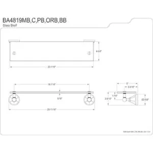Kingston BA4819ORB Estante de cristal metropolitano_2