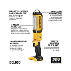 DEWALT DCL050 Luz MAX LED de trabajo de 20 V solo_2
