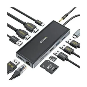 Monitor dual de estación de acoplamiento USB C para_1