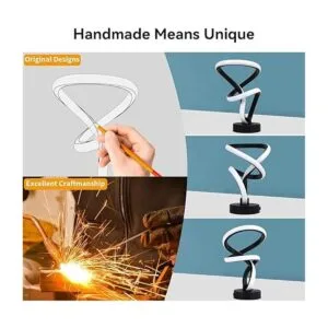 Aialun Juego de 2 lámparas de mesa modernas lámpara de_4