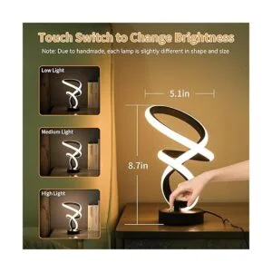 Aialun Juego de 2 lámparas de mesa modernas lámpara de_2