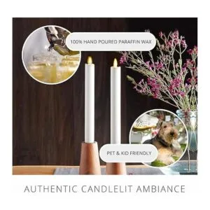 Luminara Juego de 2 bombillas LED cónicas de llama móvil_3