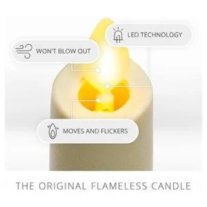 Luminara Juego de 2 bombillas LED cónicas de llama móvil_4