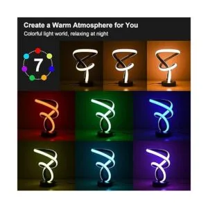 Aialun Juego de 2 lámparas de mesa modernas lámpara de_3