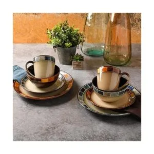 Juego de vajilla de 16 piezas Casa Azul de Gibson Elite_6