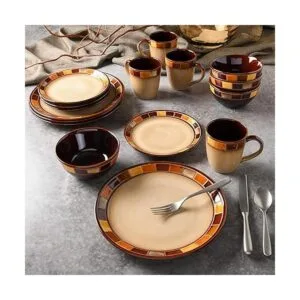 Juego de vajilla de 16 piezas Casa Azul de Gibson Elite_5