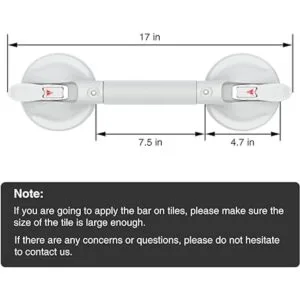 DAILYLIFE Barra de agarre portátil para baño asa de ducha_4