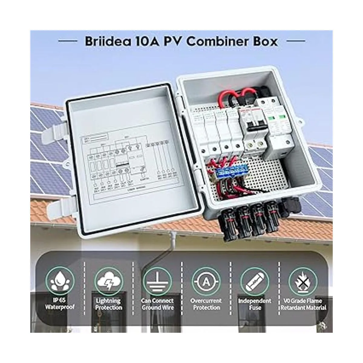 Briidea Caja combinada fotovoltaica 4 cuerdas con_2