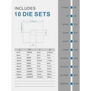 AMZCNC Herramienta de crimpado de cable de batería_2