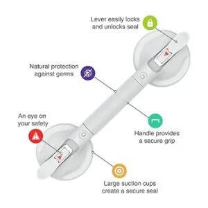 DAILYLIFE Barra de agarre portátil para baño asa de ducha_3