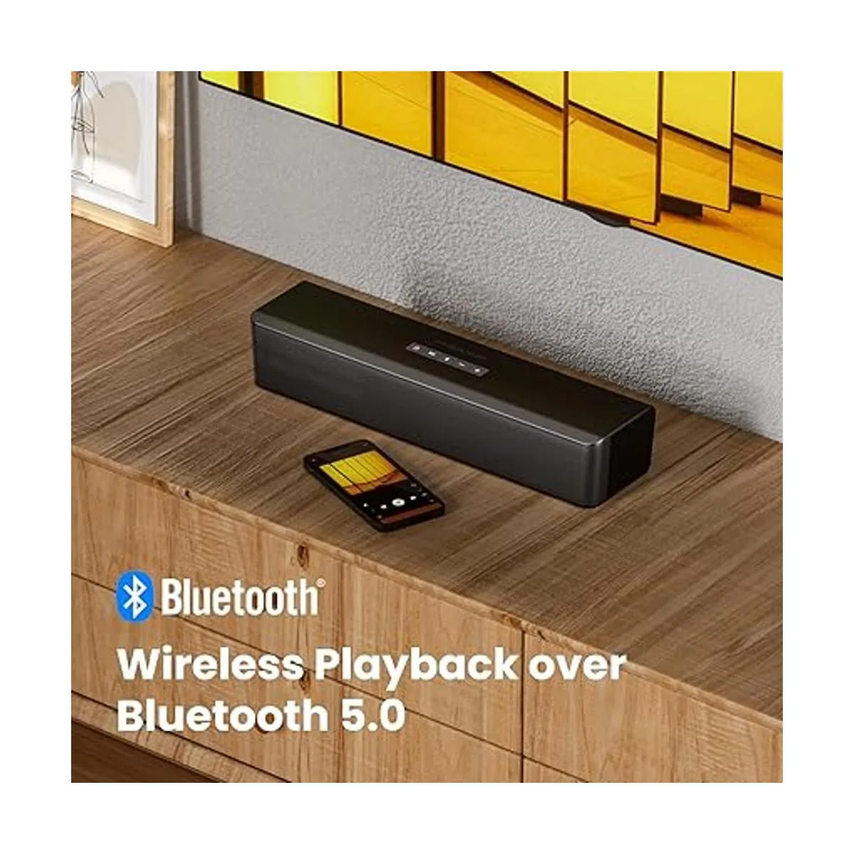 PHEANOO 2.1 Compact Sound Bars for TV with Subwoofer HDMI_4