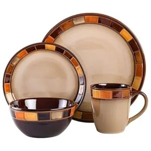 Juego de vajilla de 16 piezas Casa Azul de Gibson Elite_2