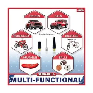 We LOVE TO DRIVE Inflador de neumáticos portátil con kit_7