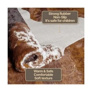 CONBEN Alfombra con estampado de vaca M_6