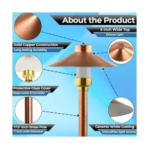 MIK Solutions LED Pathway 126 Luz de paisaje 12 V de cobre_2