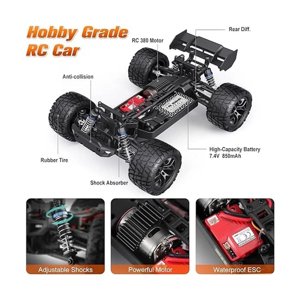 HAIBOXING Coches a control remoto de alta velocidad 118_4