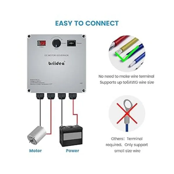 Briidea Controlador PWM controlador de velocidad de_4